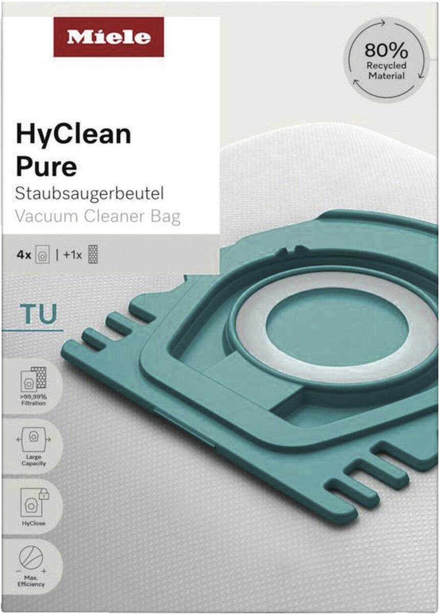 MIELE ZUBEHÖR HyClean Pure TU Staubsaugerbeutel 4+1 Filter