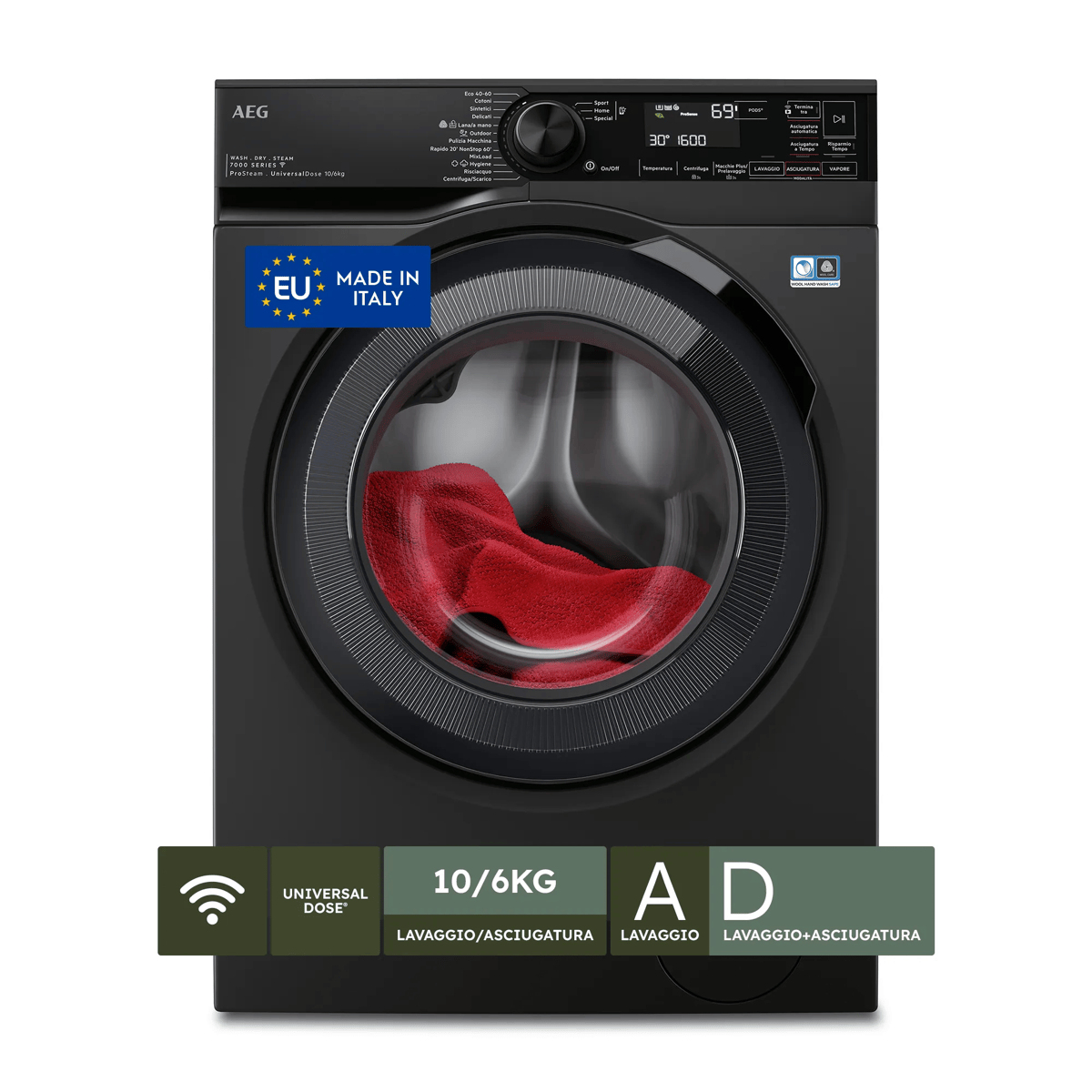 AEG Waschtrockner Ruby mit 10kg Waschen / 6kg Trocknen, 1551 U/Min, Inverter, Dampffunktion
