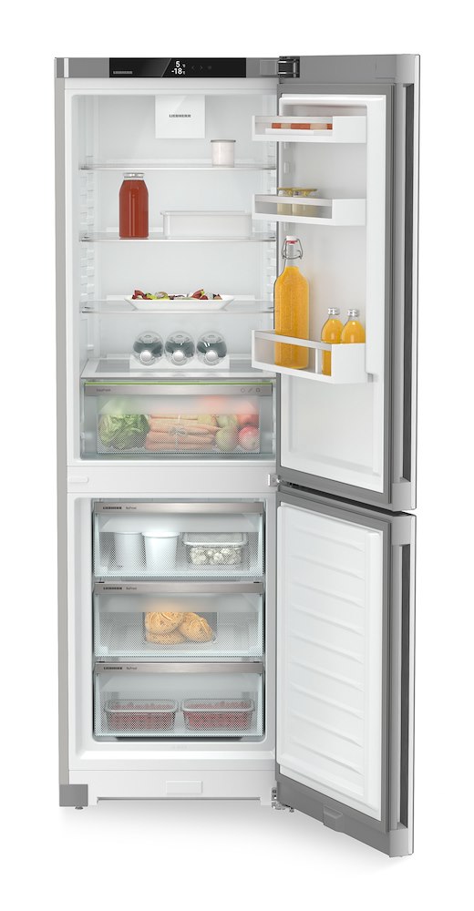 LIEBHERR Kühl-Gefrierkombination COMBI 330LT NoFrost EasyFresh DuoCooling Silber 185,5 x 59,7 x 67,5 cm