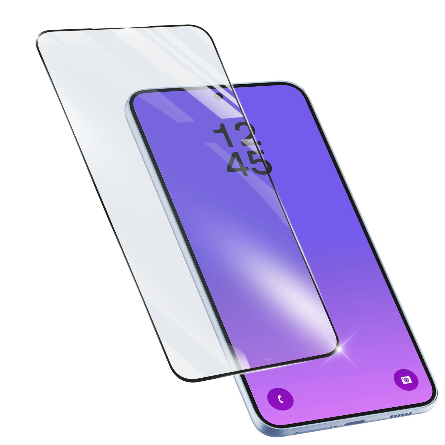 Cellularline TEMPGCABGALA57K Tempered Glass Schutzfolie für Samsung Galaxy A57