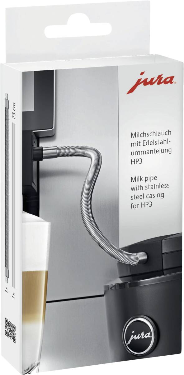 HP3 Milchschlauch mit Edelstahlummantelung
